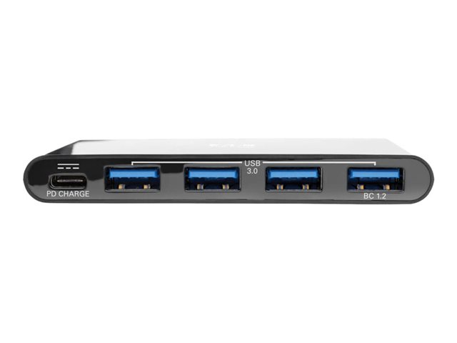 Eaton Tripp Lite series 4-Port USB C Hub Adapter w 4x USB-A & USB Type C PD Charging Black Thunderbolt 3 Compatible - hub - 4 ports