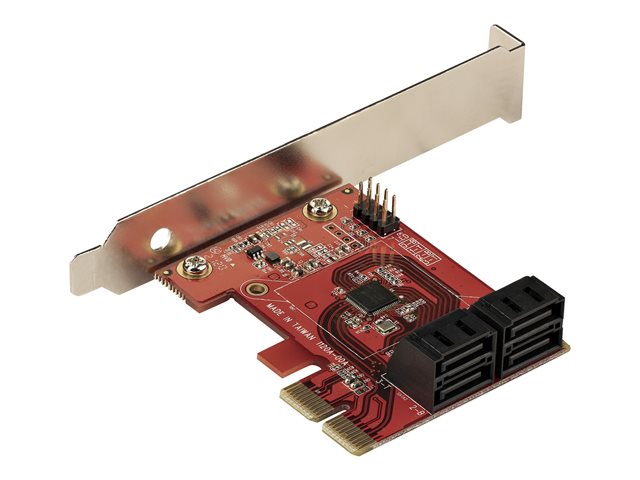 StarTech.com SATA PCIe Card, 4 Port PCIe SATA Expansion card, 6Gbps SATA Card, Low/Full Profile, SATA Stacked Connectors, ASM1164 Non-Raid SATA Controller Card - PCI Express to SATA Converter - storage controller - SATA 6Gb/s - PCIe 3.0 x2