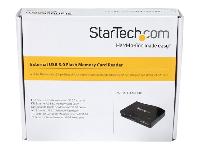 StarTech.com USB 3.0 Multi Media Flash Memory Card Reader - Card reader (Multi-Format) - USB 3.0 - FCREADHCU3 - card reader - USB 3.0