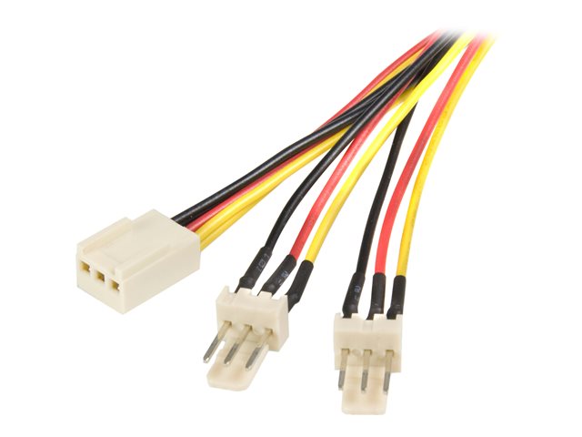 StarTech TX3 Fan Power Splitter Cable - Fan power splitter - 3 pin internal power (F) to 3 pin internal power (M) - 1 ft - TX3SPLIT12 - Fan power splitter - 3 PIN internal power (F) to 3 PIN internal power (M) - 30 cm