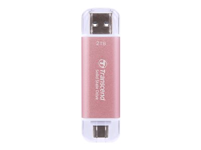 Transcend ESD310P - SSD - 2 TB - external (portable) - USB 3.2 Gen 2x1 (USB-C connector) - pink