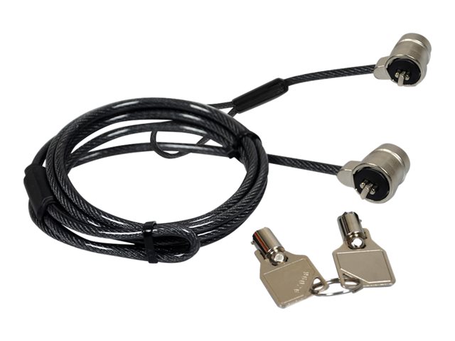 TWIN HEAD KEYED SECURITY CABLE
