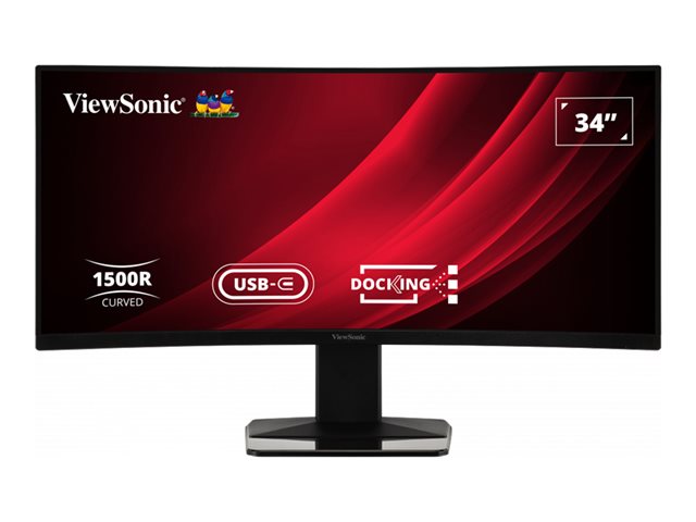 ViewSonic VG3419C - LED monitor - curved - 34" - 3440 x 1440 UWQHD @ 120 Hz - VA - 300 cd/m² - 3000:1 - HDR10 - 0.4 ms - HDMI, DisplayPort, USB-C - speakers
