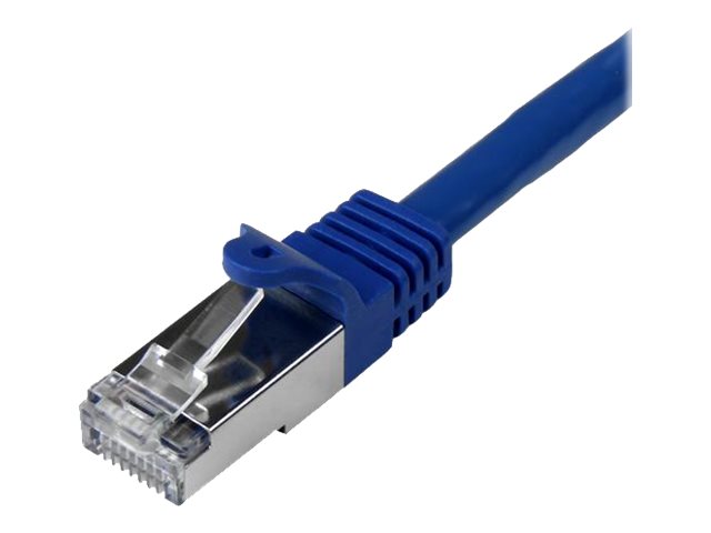 StarTech.com 1m CAT6 Ethernet Cable, 10 Gigabit Shielded Snagless RJ45 100W PoE Patch Cord, CAT 6 10GbE SFTP Network Cable w/Strain Relief, Blue, Fluke Tested/Wiring is UL Certified/TIA - Category 6 - 26AWG (N6SPAT1MBL) - patch cable - 1 m - blue