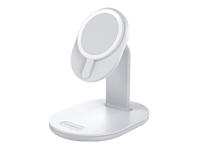 OtterBox - Wireless charging stand - for magsafe - 7.5 watt - PD 2.0, PD 3.0 - lucid dreamer (white) - for Apple AirPods with MagSafe Charging Case, AirPods Pro, iPhone 12, 13, 14