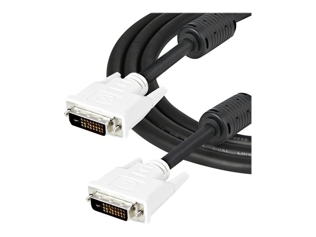 StarTech 2m DVI-D Dual Link Cable - Male to Male DVI-D Digital Video Monitor Cable - 25 pin DVI-D Cable M/M Black 2 Meter - 2560x1600 (DVIDDMM2M) - DVI cable - dual link - DVI-D (M) to DVI-D (M) - 2 m - black