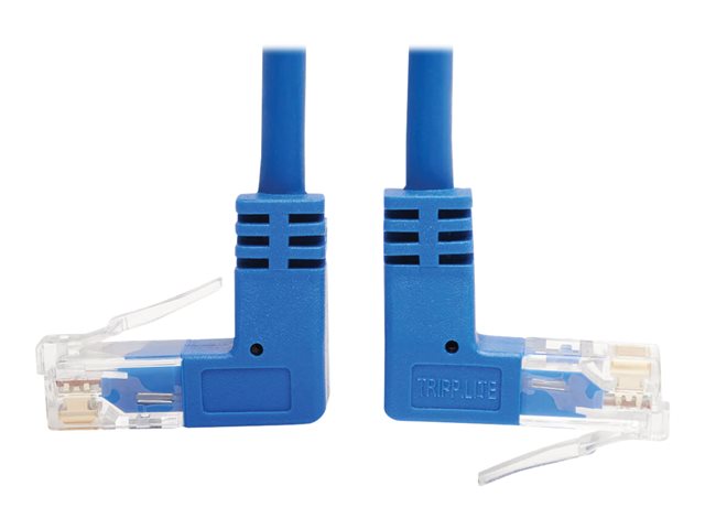 Tripp Lite Up/Down-Angle Cat6 Gigabit Molded Slim UTP Ethernet Cable (RJ45 Up-Angle M to RJ45 Down-Angle M), Blue, 1 ft. - patch cable - 30.5 cm - blue
