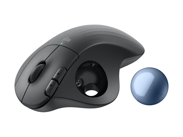 Logitech Ergo Series ERGO M575S - Trackball - ergonomic - optical - 5 buttons - wireless - Bluetooth, 2.4 GHz - Logitech Logi Bolt USB receiver - graphite