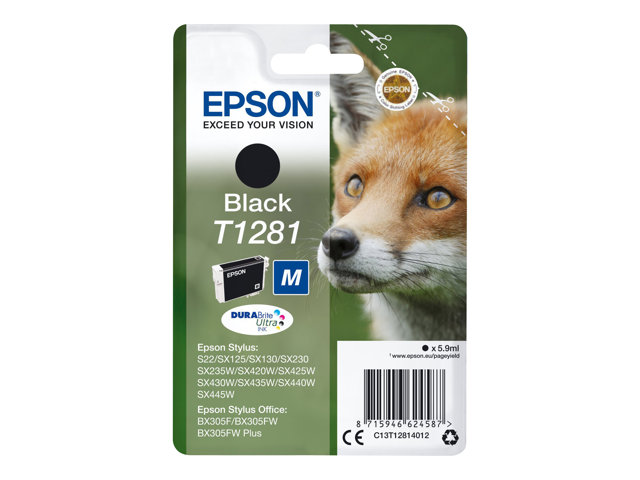 Epson T1281 - M size - black - original - ink cartridge