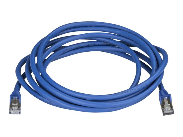 StarTech.com 3m CAT6A Ethernet Cable, 10 Gigabit Shielded Snagless RJ45 100W PoE Patch Cord, CAT 6A 10GbE STP Network Cable w/Strain Relief, Blue, Fluke Tested/UL Certified Wiring/TIA - Category 6A - 26AWG (6ASPAT3MBL) - patch cable - 3 m - blue