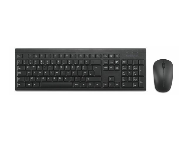 Kensington KM150 EQ - Keyboard and mouse set - full size - wireless - 2.4 GHz - QWERTY - UK - FSC cardboard