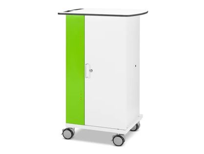 Zioxi iPad USB-C charging trolley with wheels, storage and charging for 40 iPads and USB Tablets with onView web control technology and 2 digital code locks with master key, 1 year onView subscription