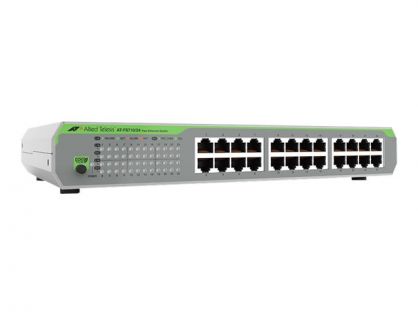 Allied Telesis CentreCOM AT-FS710/24 - Switch - unmanaged - 24 x 10/100 - desktop, rack-mountable
