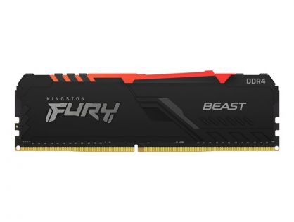 Kingston FURY Beast RGB - DDR4 - kit - 64 GB: 4 x 16 GB - DIMM 288-pin - 3200 MHz / PC4-25600 - CL16 - 1.35 V - unbuffered - non-ECC - black