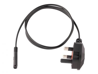 StarTech.com 3ft (1m) UK Laptop Power Cable, BS 1363 to C7, 2.5A 250V, 18AWG, Black, AC Notebook/Laptop Replacement Cord, Printer Cable, UK Laptop Charger Cord, BS 1363 to IEC60320 C7 - Power Brick Cord - power cable - power IEC 60320 C7 to BS 1363 - 1 m