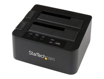 StarTech.com Dual Bay Hard Drive Duplicator, Standalone USB 3.0 (5 Gbps) eSATA to 2.53.5 SATA III HDDSSD ClonerCopier, Hard Drive Docking Station - Hard Disk Cloner - storage controller - SATA 6Gb/s - USB 3.0