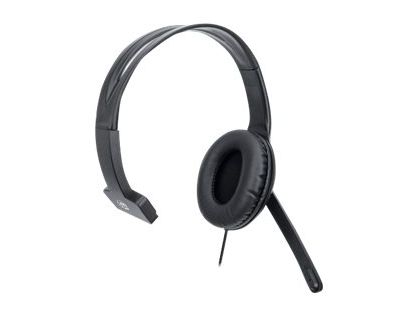 Manhattan Mono Over-Ear Headset (USB) (Clearance Pricing), Microphone Boom (padded), Retail Box Packaging, Adjustable Headband, In-Line Volume Control, Ear Cushion, USB-A for both sound and mic use, cable 1.5m, Three Year Warranty - headset - USB-A