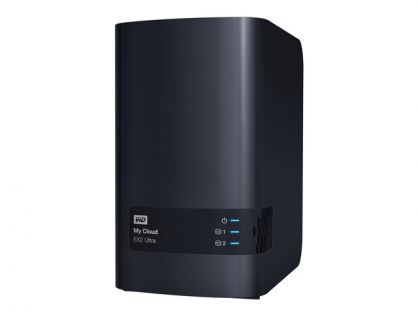 WD My Cloud EX2 Ultra WDBVBZ0000NCH - Personal cloud storage device - 2 bays - RAID RAID 0, 1, JBOD - RAM 1 GB - Gigabit Ethernet - iSCSI support