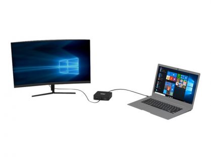 PORT connect USB-C 2X4K TRAVEL - docking station - USB-C 3.1 Gen 2 - 2 x DP - 1GbE