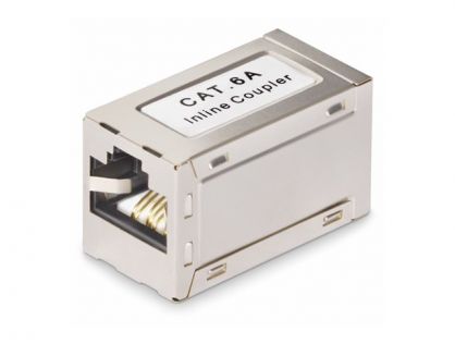 StarTech.com Shielded RJ45 Coupler, Inline Cat6a Coupler, F/F - network coupler - silver