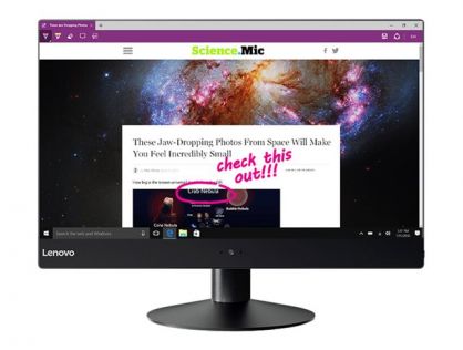 Lenovo V510z - all-in-one - Core i5 7400T 2.4 GHz - 8 GB - SSD 256 GB - LED 23" - UK