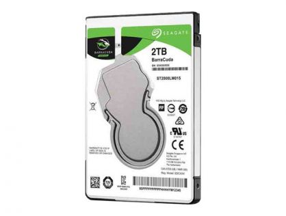 Seagate Guardian BarraCuda ST2000LM015 - Hard drive - 2 TB - internal - 2.5" - SATA 6Gb/s - 5400 rpm - buffer: 128 MB