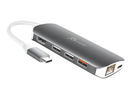 j5create JCD383 - mini-dock - USB-C - GigE