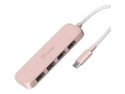 j5create JCH341ER - hub - eco-friendly, USB-C - 4 ports