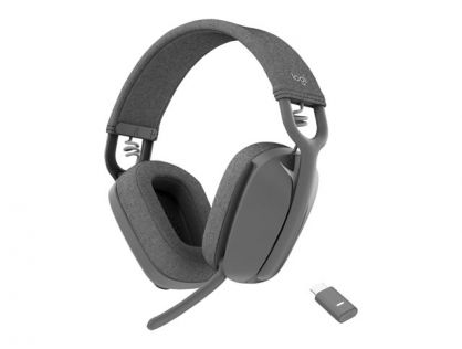 Logitech Zone Vibe Wireless - Headset - full size - Bluetooth - wireless - USB-C via Bluetooth adapter - graphite - Optimised for UC