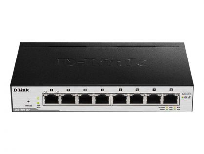 D-Link EasySmart Switch DGS-1100-08P - V2 - switch - smart - 8 x 10/100/1000 (PoE) - desktop - PoE (64 W)