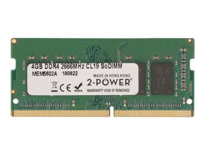 2-Power - DDR4 - module - 4 GB - SO-DIMM 260-pin - 2666 MHz / PC4-21300 - unbuffered