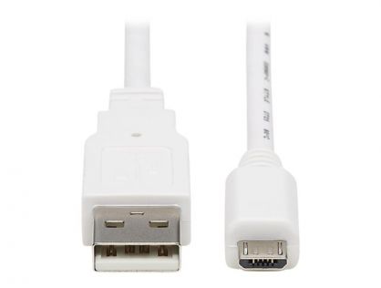 Eaton Tripp Lite Series Safe-IT USB 2.0 A to Micro-B Antibacterial Cable (M/M), White, 6 ft. (1.83 m) - USB cable - USB to Micro-USB Type B - 1.8 m