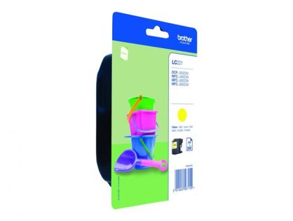 Brother LC221Y - Yellow - original - blister - ink cartridge - for Brother DCP-J562DW, MFC-J480DW, MFC-J680DW, MFC-J880DW