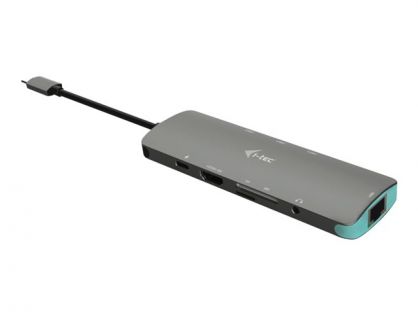 i-Tec USB-C Metal Nano Docking Station 4K HDMI LAN + Power Delivery - docking station - USB-C 3.1 - HDMI - 1GbE