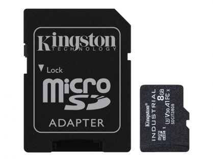 Kingston Industrial - flash memory card - 8 GB - microSDHC UHS-I