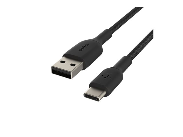 BOOST CHARGE USB-A TO USB-C CABLE BRAIDED 1M BLACK