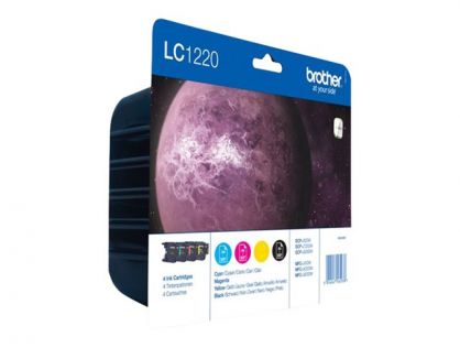 Brother LC1220VALBPDR - Black, yellow, cyan, magenta - original - blister - ink cartridge - for Brother DCP-J525, DCP-J725, DCP-J925, MFC-J430, MFC-J625, MFC-J825, MyMio MFC-J825