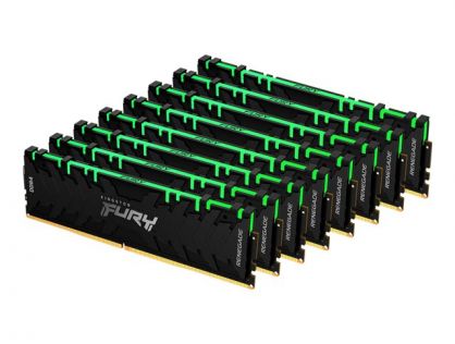Kingston FURY Renegade RGB - DDR4 - kit - 256 GB: 8 x 32 GB - DIMM 288-pin - 3200 MHz / PC4-25600 - unbuffered