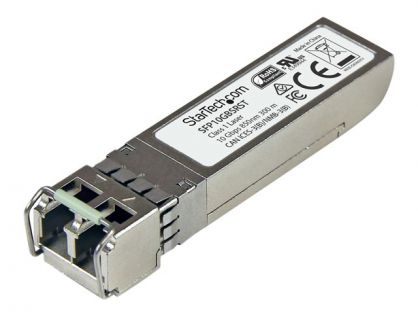 StarTech.com MSA Uncoded Compatible SFP+ Module, 10GBASE-SR, 10GbE Multi Mode (MMF) Fiber Optic Transceiver, 10GE Gigabit Ethernet SFP+, LC Connector, 300m, 850nm, DDM, Mini GBIC Module - Lifetime Warranty (SFP10GBSRST) - SFP+ transceiver module - 10GbE