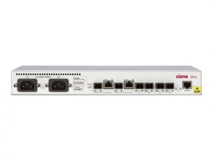 Ciena Service Delivery Switch 3916 - Switch - Managed - 2 x Gigabit SFP + 2 x combo Fast Ethernet/Gigabit SFP + 2 x 100/1000 SFP - desktop, rack-mountable, wall-pluggable
