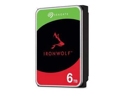 Seagate IronWolf ST6000VN006 - Hard drive - 6 TB - internal - 3.5" - SATA 6Gb/s - buffer: 256 MB - with 3 years Seagate Rescue Data Recovery
