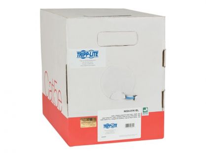 Eaton Tripp Lite Series Cat5e 350 MHz Solid Core Plenum-Rated (UTP) PVC Bulk Ethernet Cable - Blue, 1000 ft. (304.8 m) - bulk cable - 304.8 m - blue
