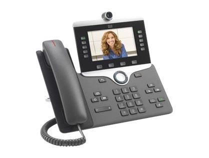 Cisco IP Phone 8845 - IP video phone - with digital camera, Bluetooth interface - SIP, SDP - 5 lines - charcoal - refurbished - TAA Compliant