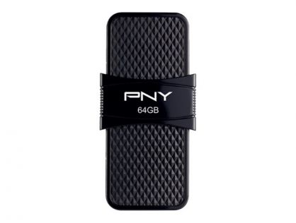 PNY Duo-Link On-the-Go - USB flash drive - 64 GB - USB 3.1 / USB-C