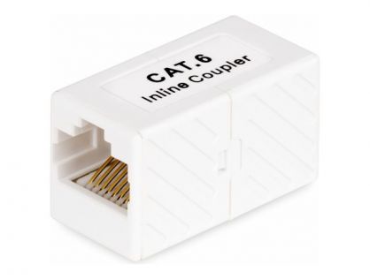 StarTech.com RJ45 Coupler 5-Pack, Inline Cat6 Coupler, Female to Female (F/F) T568 Connector, Unshielded Ethernet Cable Extension - 5 Pack (IN-CAT6-COUPLER-U5) - network coupler - white