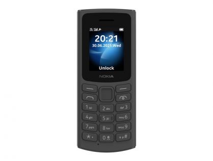 Nokia 105 4G (2021) - black - 4G feature phone - 128 MB - GSM