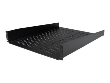 StarTech.com 1U Server Rack Shelf, 2U 22in Universal Fixed Vented Network Rack Shelf/Cantilever Tray for 19" AV/Data/Network Equipment Enclosure w/Cage Nuts & Screws, 50lbs Weight Cap. - 2U Network Rack Shelf (CABSHELF22V) - rack shelf - 2U