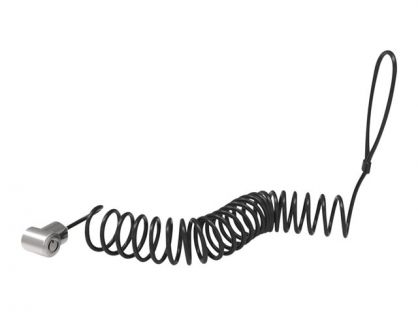 Compulocks T-bar Security Keyed Coiled Cable Lock - security cable lock