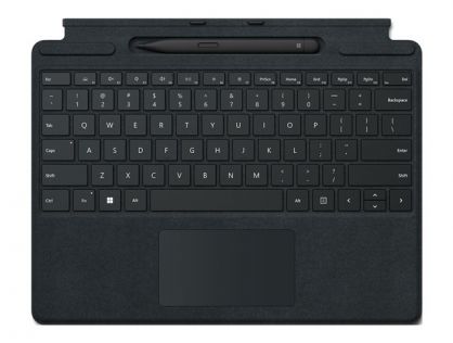 Microsoft Surface Pro Signature Keyboard - keyboard - with accelerometer, touchpad, Surface Slim Pen 2 storage and charging tray - QWERTY - International English - black - with Slim Pen 2 Input Device