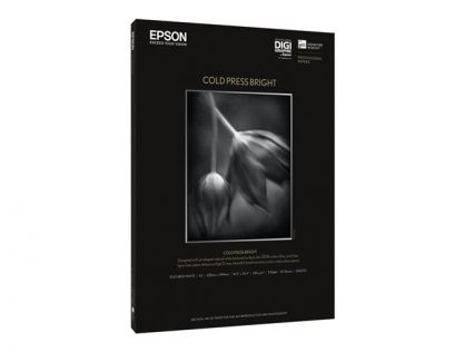 Epson Fine Art Cold Press Bright - rag paper - smooth - 25 sheet(s) - A2 - 340 g/m²